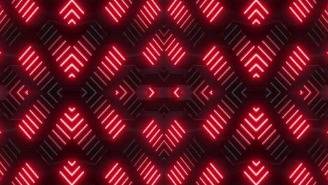 patrón geométrico de neón rojo