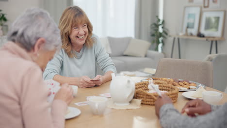 tea, happy and retirement with friends