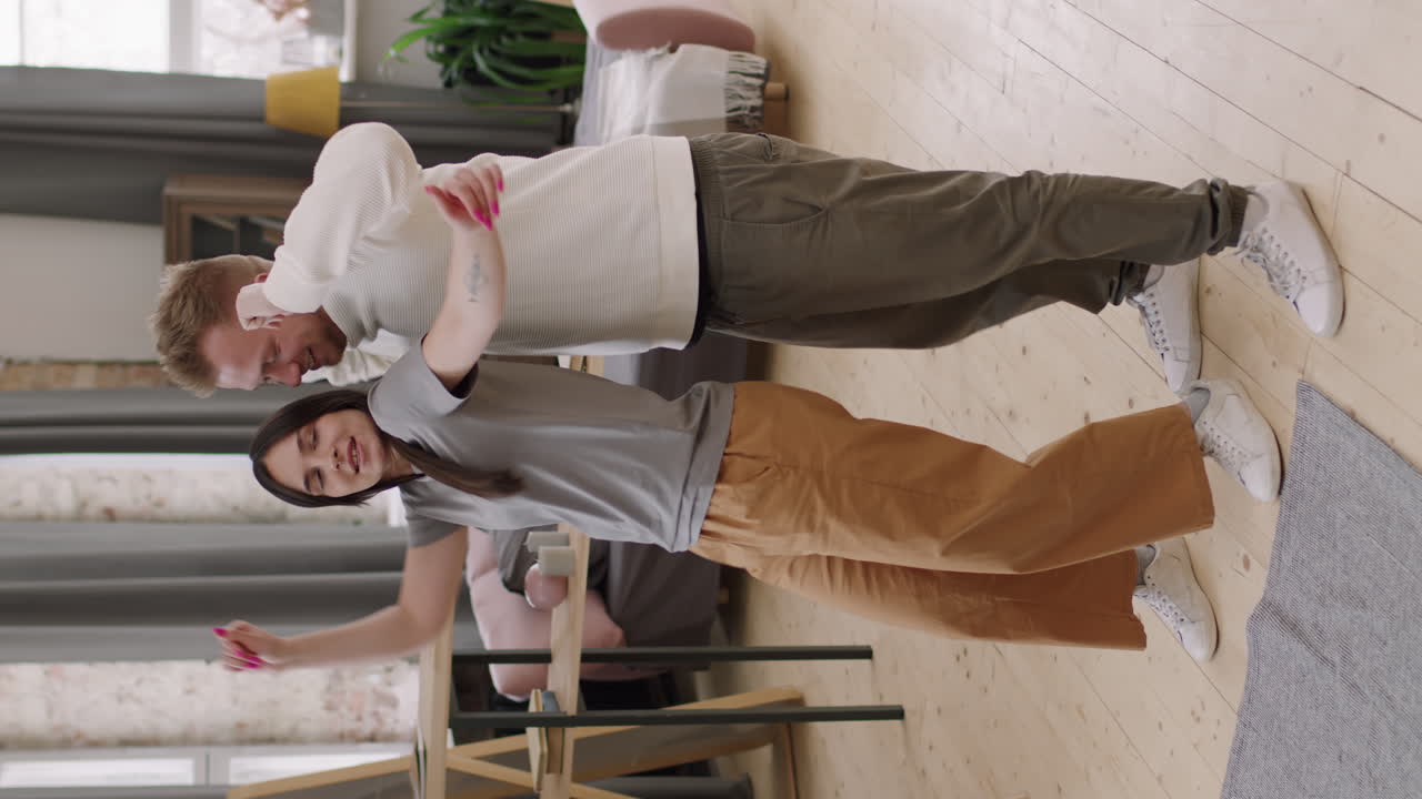 Man and Woman Partying at Home