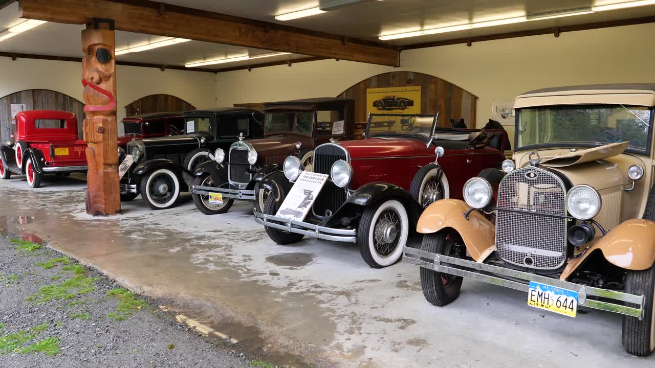 Classic Car Collection in a Garage