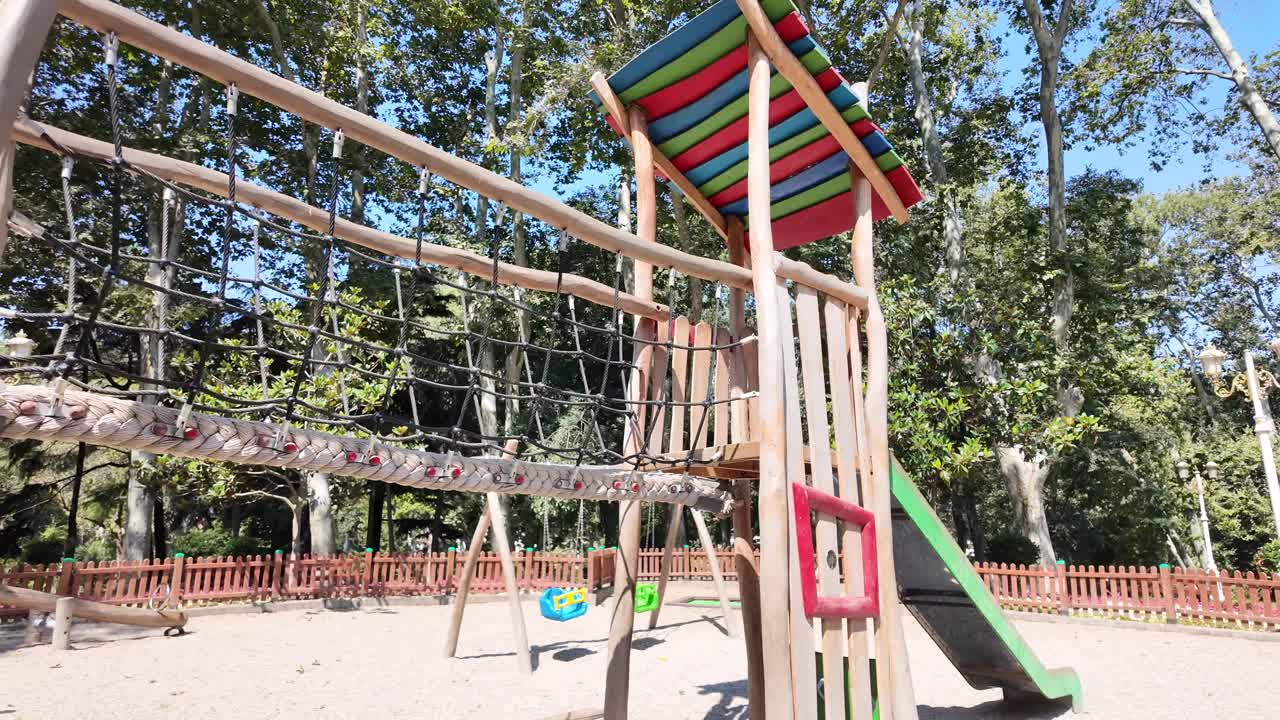 Playground structure in a park