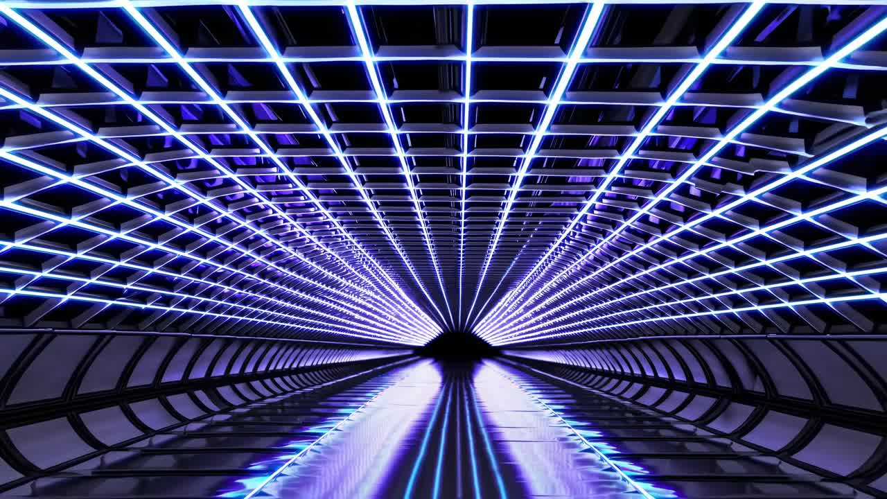 el túnel de neón futurista
