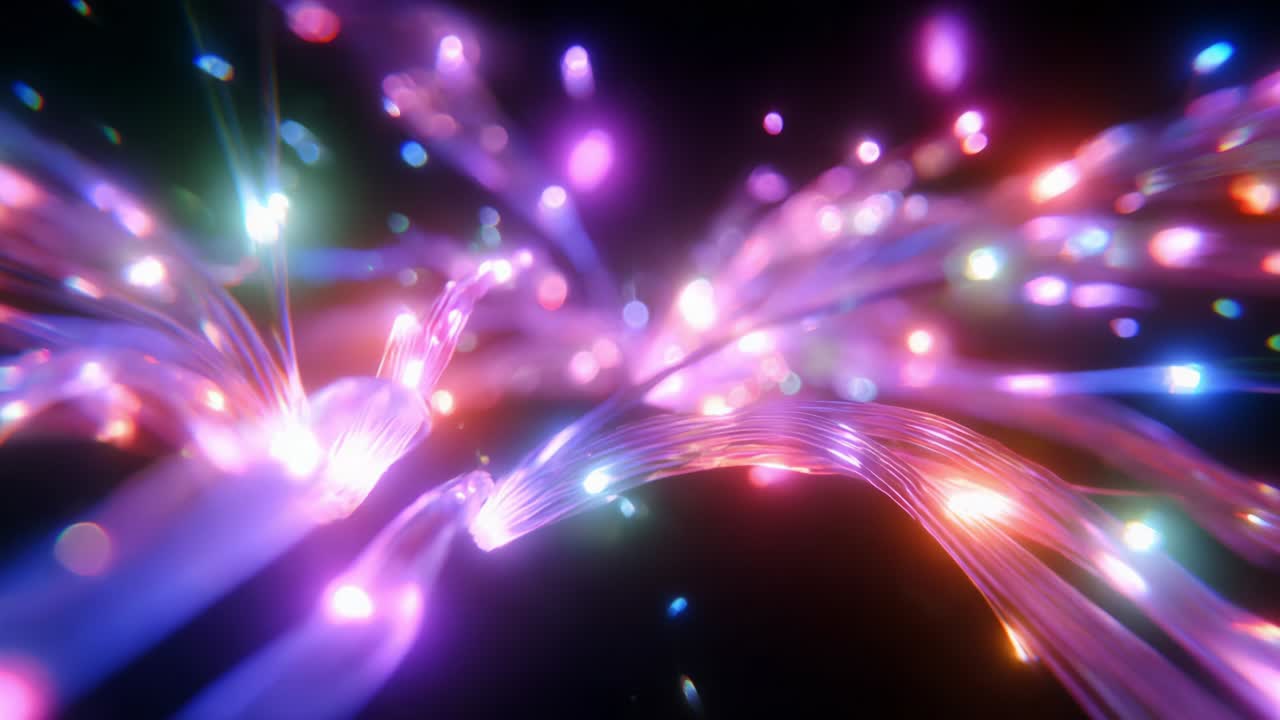 A Stunning Display of Multicolored Lights and Fluid Motion Captured in a Sequence of Reality-Bending Frames, Showcasing Vibrant Energy and Ethereal Connections in a Digital Landscape