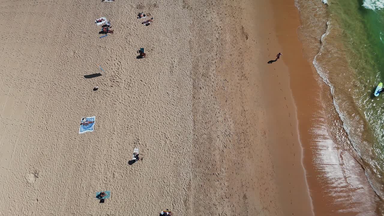 Aerial View of Beach with People
