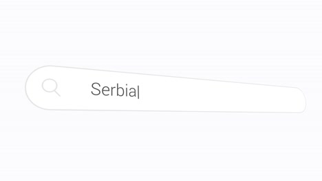 searching for serbia on the website search engine