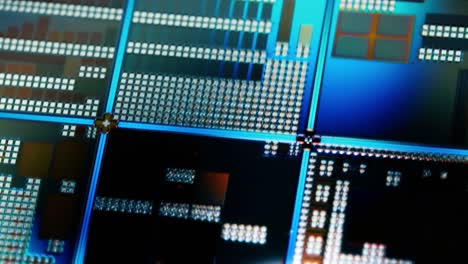 silicon semiconductor wafer close-up. in electronics, a wafer also called a slice or substrate is a thin slice of semiconductor, a crystalline silicon, used for the fabrication of integrated circuits