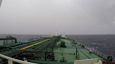 time lapse oil tanker transit crossing strait of magellan punta arenas sunny rain