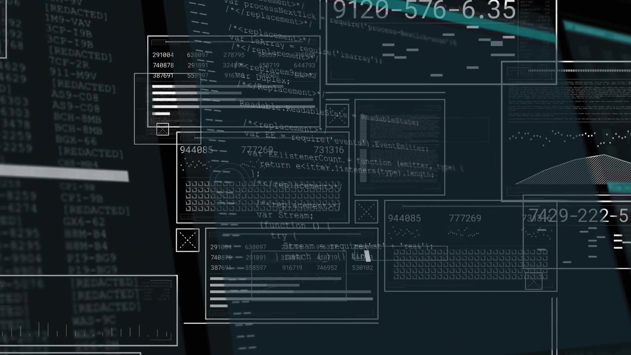 Upon launch, UI panels and markers sliding, fading code, updating data for real-time monitoring