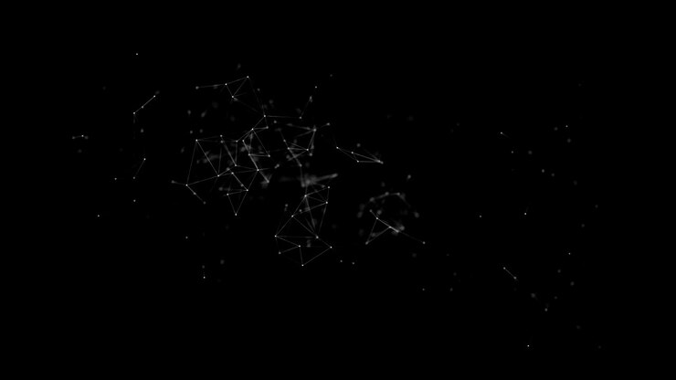 Abstract Clean Black And White Low Poly Waving polygons