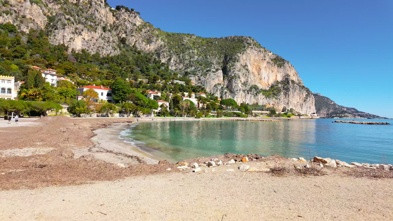View of Beach Petite Afrique, in Beaulieu-sur-Mer, France