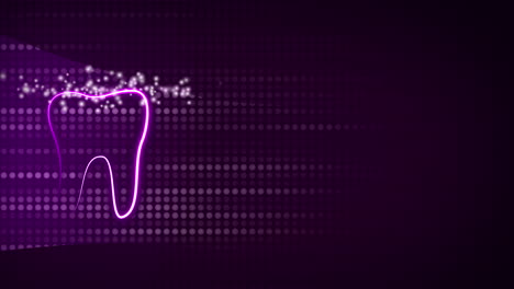 purple abstract tooth design