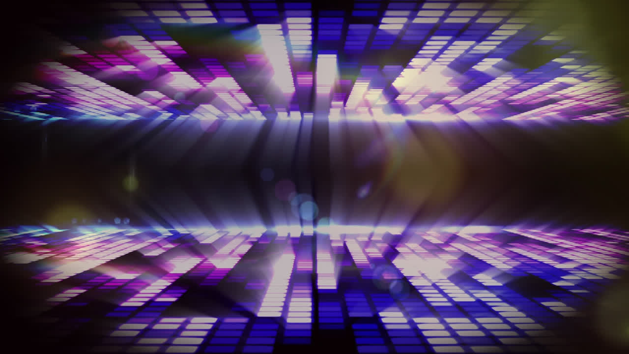 animación de luces coloridas parpadeando en el lugar de la música