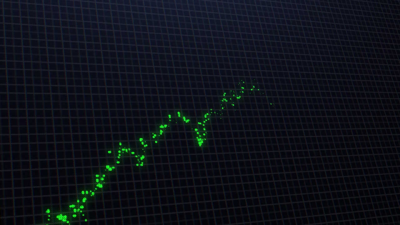 Abstrakt digital graf baggrund. Væksttrendgraf