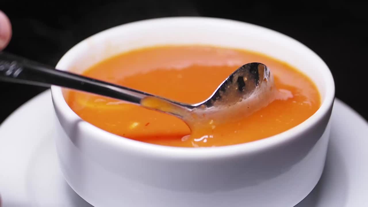 Bowl of Hot Orange Soup