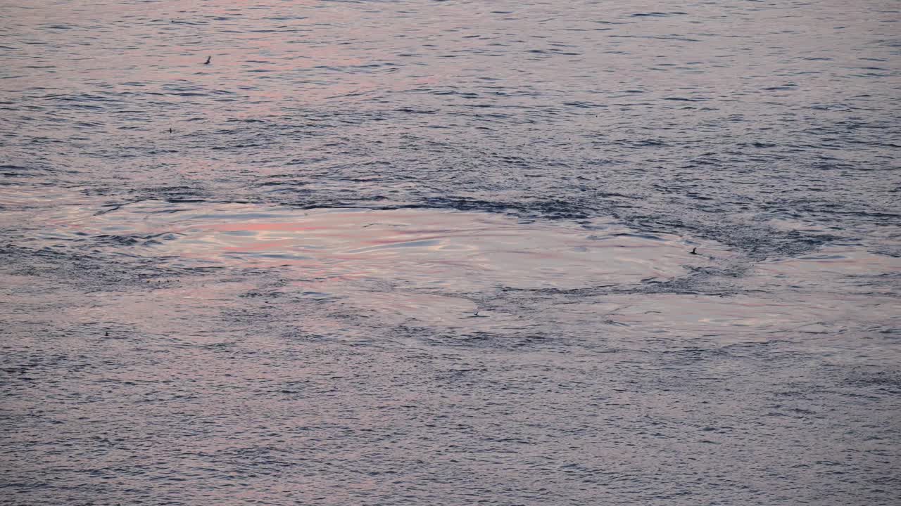 Riptide Ocean Currents of Sea Water Moving, Aerial Elevated View from Above of Patterns in the Ocean, Background with Copy Space