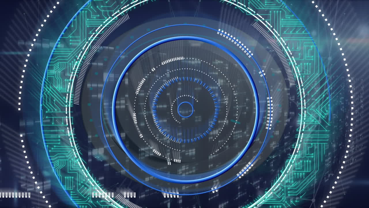 animación del escaneo del alcance y el procesamiento de datos
