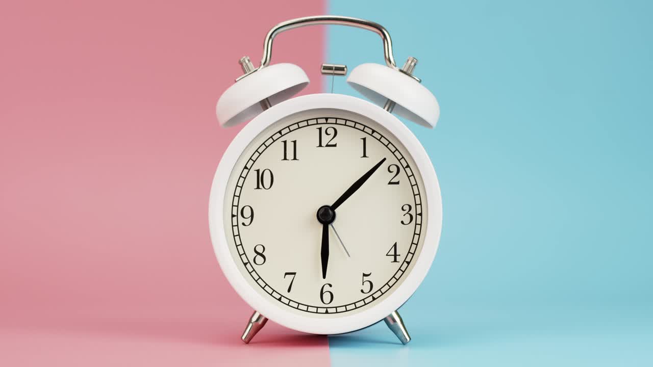 Analogue White Alarm Clock.