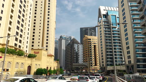 dubai cityscape with high-rise buildings and traffic