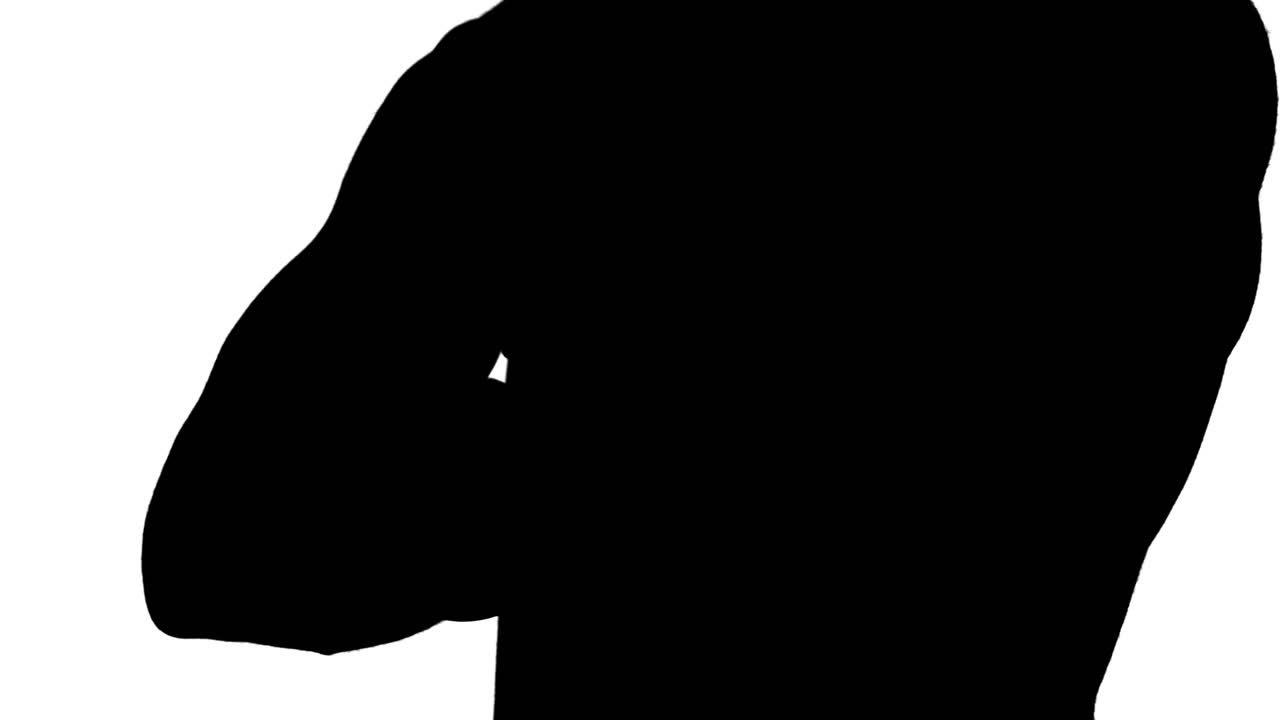 팔 을  ⁇ 은 사람 의 근육적 인 실루 ⁇