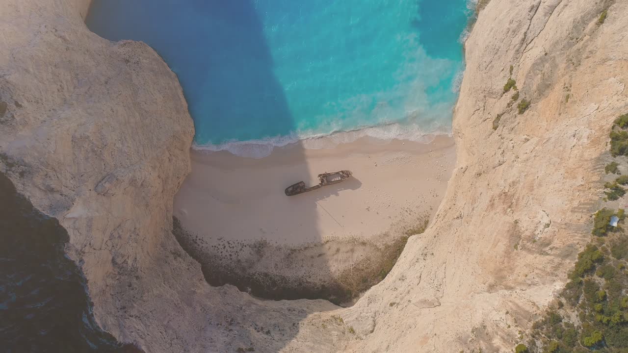 navagio playa impresionantes vistas aéreas de