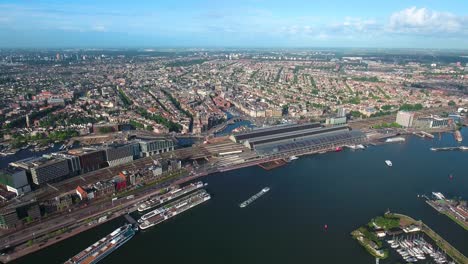 vista aérea de la ciudad sobre ámsterdam