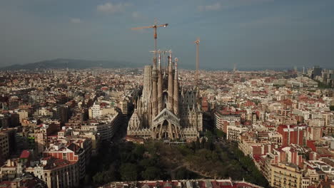 aerial view of sagrada familia, barcelona, spain-3