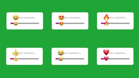 las redes sociales "pregunta una pregunta" iconos vídeo de animación. en pantalla verde.