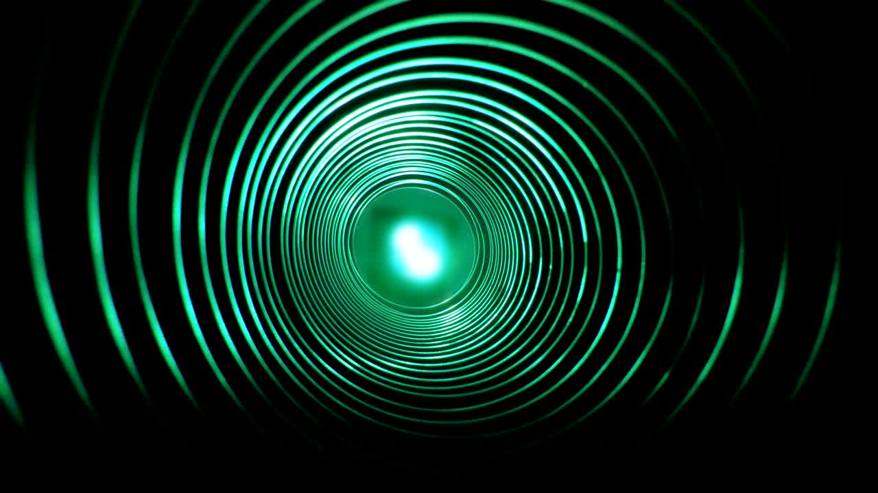 Abstract conceptual background with futuristic high tech wormhole tunnel