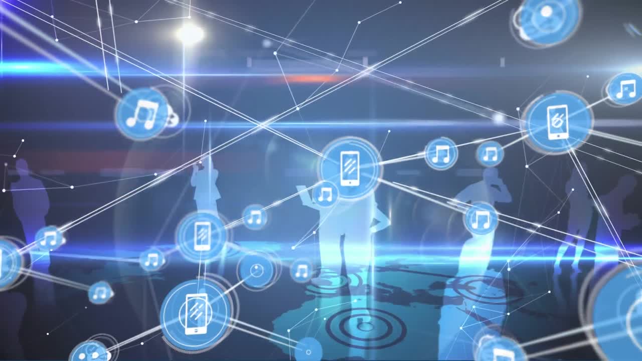 비즈니스 사람들 간의 연결 네트워크의 활성화