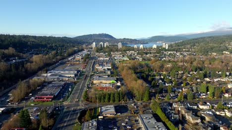 barnet highway at the border of coquitlam and port moody in british columbia, canada