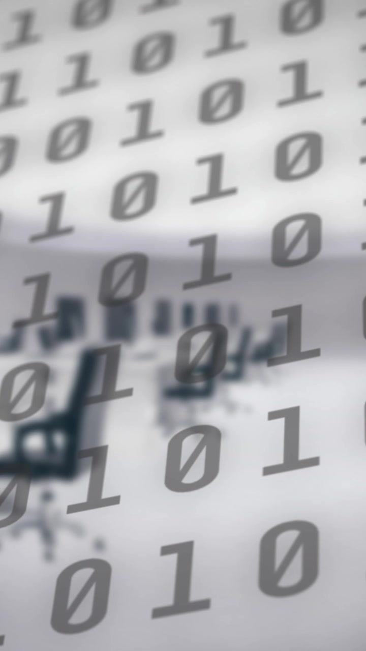 Digital composition of binary coding digital data processing against empty office