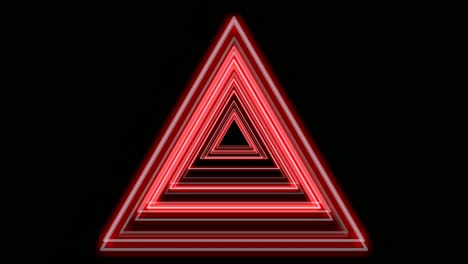 animación de fondo abstracto de neón forma de triángulo moderno para fondo de música