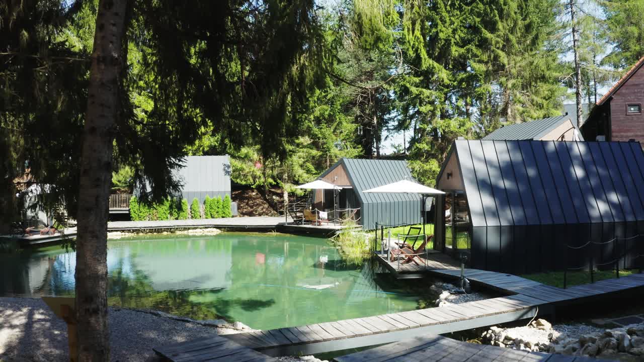 플리트비체 호수 근처의 호수 집