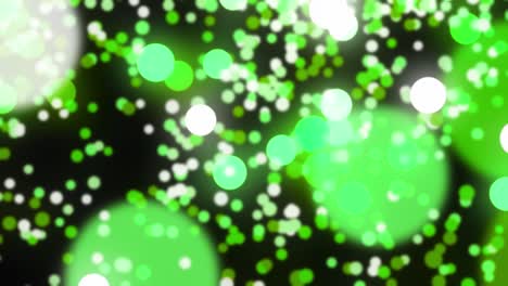 partículas de luz abstractas verdes fondo bokeh - animación de video