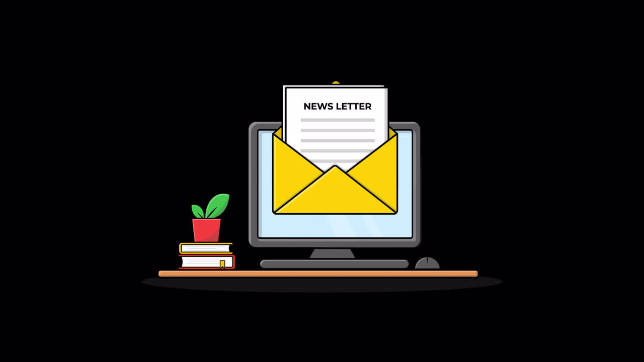 Newsletter Animata su Schermo del Computer
