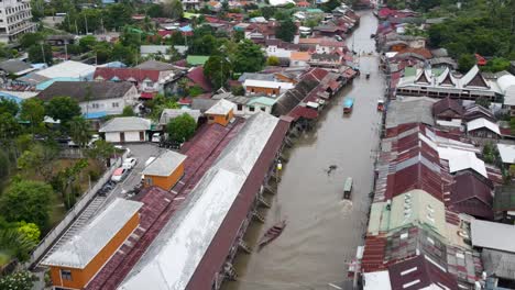 3 boats ride through amphawa floating market, thailand