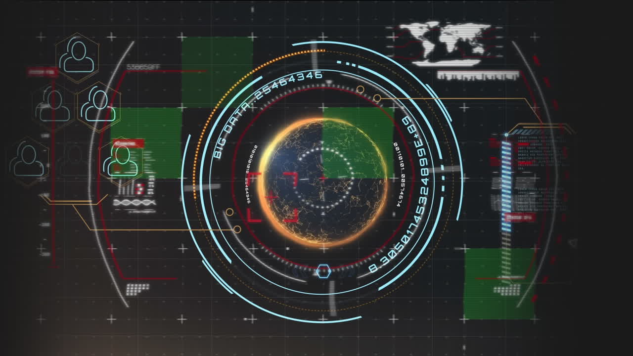 círculos que giran sobre un fondo negro