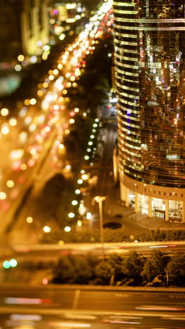 timelapse of the beijing city skyline from a high vantage point in vertical