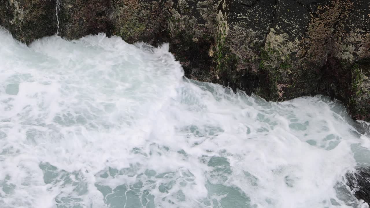 Sequence of river rapids showing water flow changes