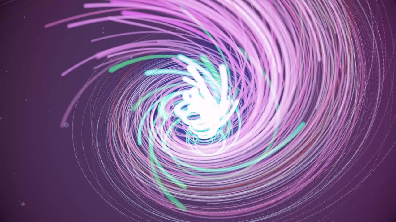 Abstract Spiral Vortex with Glowing Lines