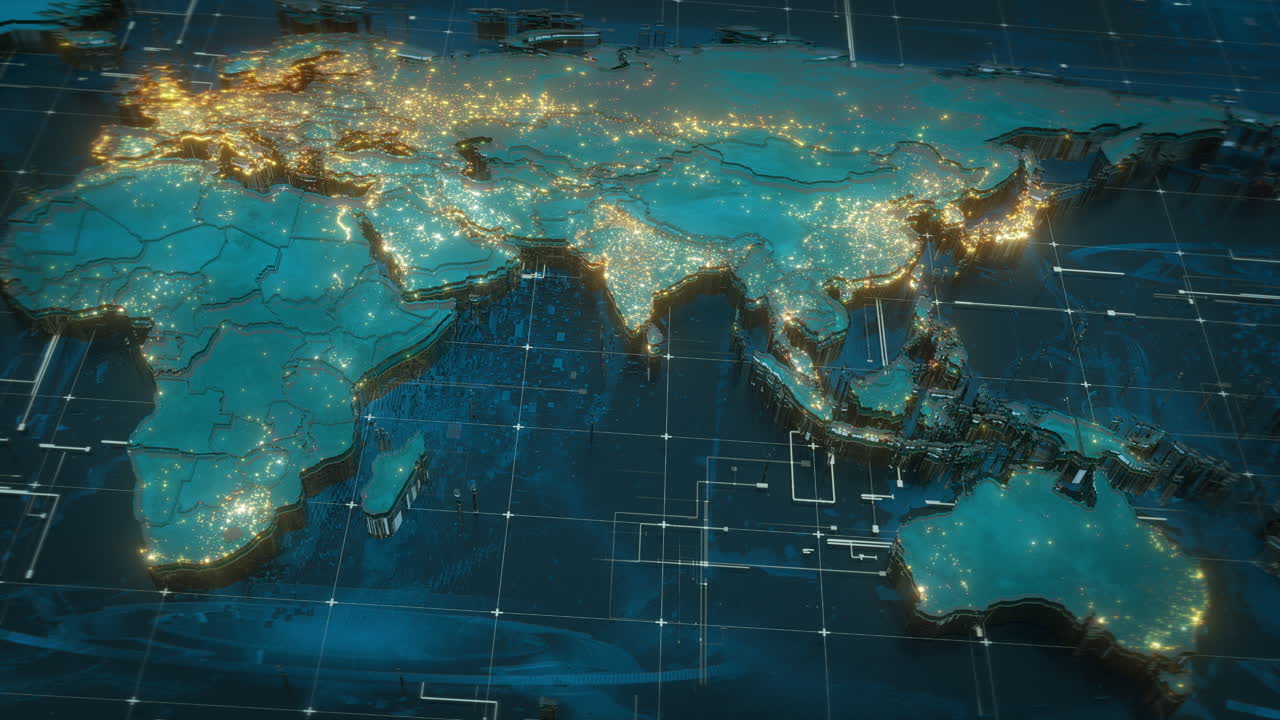 mapa 3d con animación cg - paisajes detallados