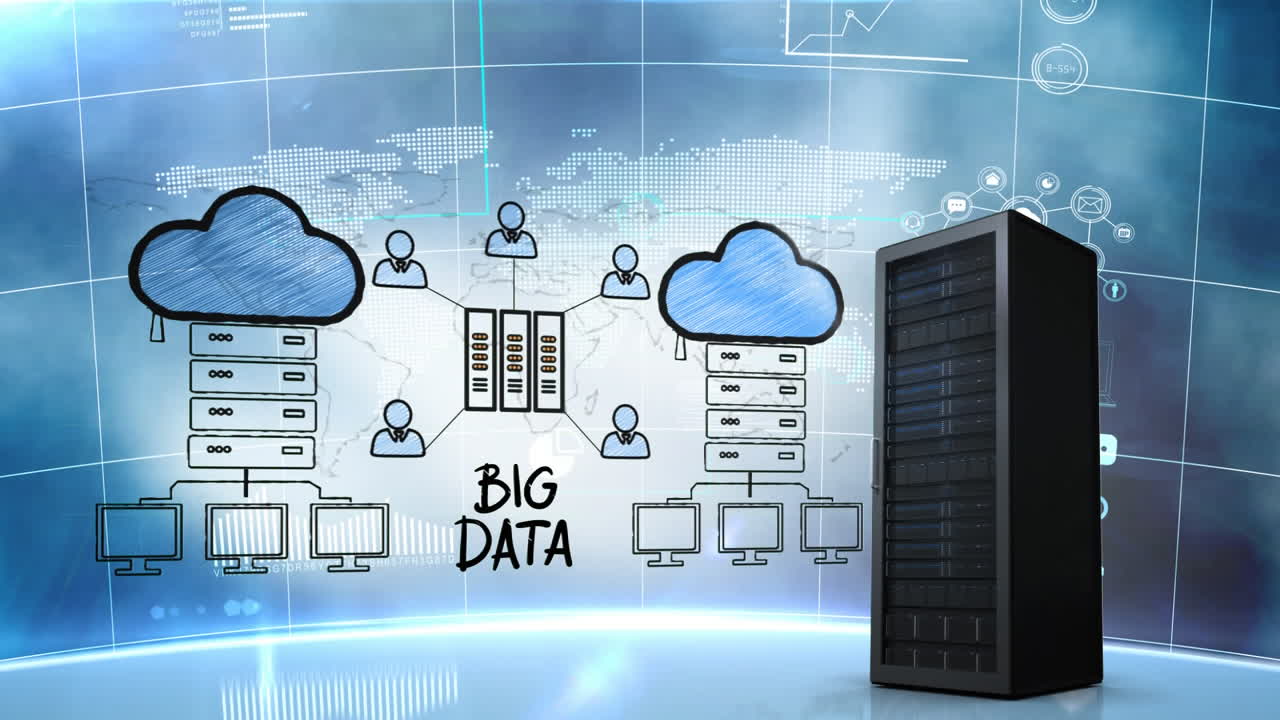 illustration af cloud storage