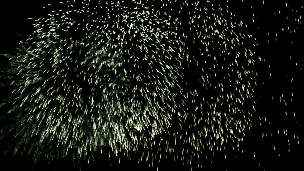 animated fireworks on black screen