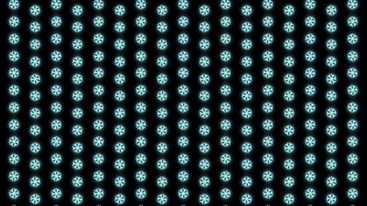 Neon Christmas Pattern Background of Snowflake in White and Black Looping animation