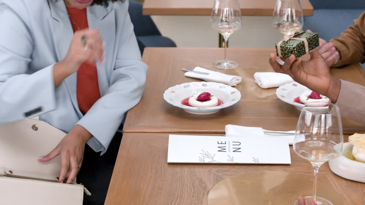 Gift Giving During Dinner