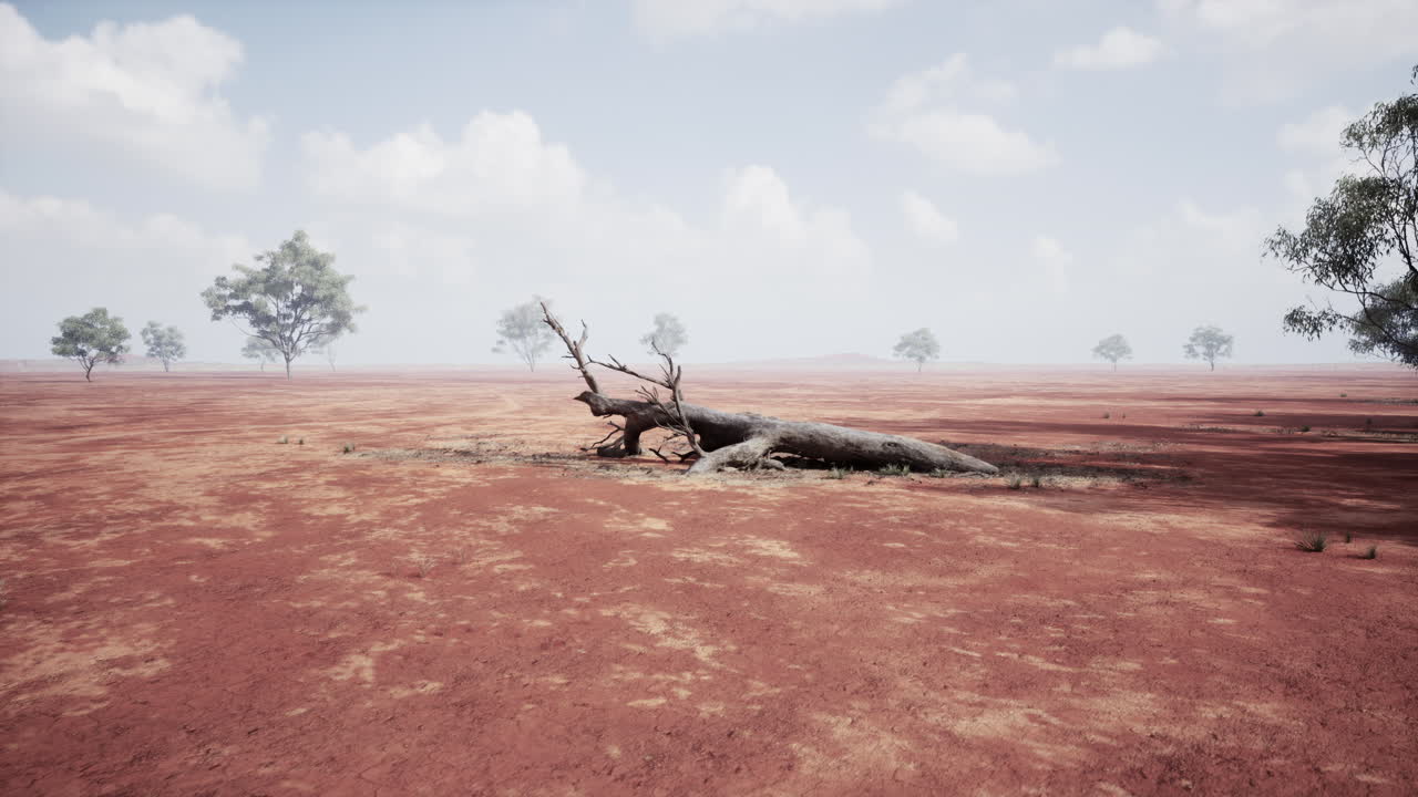 죽은 나무가 오스트레일리아의 외에 있습니다.