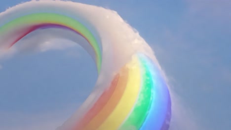 rainbow cloud in the sky