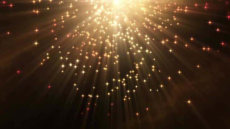 Sfondo con stelle cadenti luminose