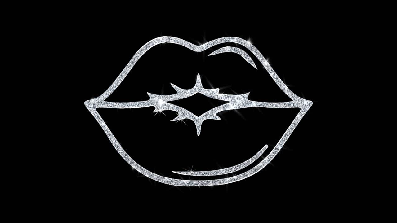 Glitter Kissing Lips