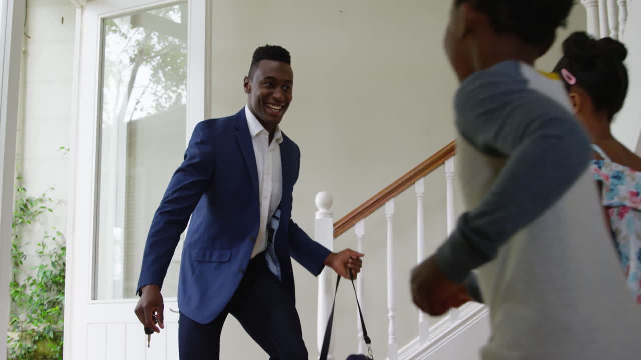 Family spending time together at home